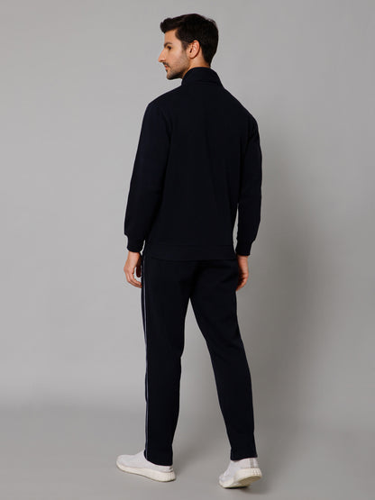 Men Navy Blue Track Suit