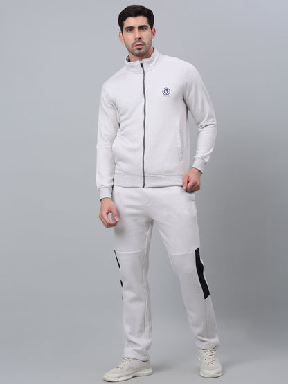 Men Solid Full Sleeve Mock Collar Regular Fit Winter Wear Track Suit for Men