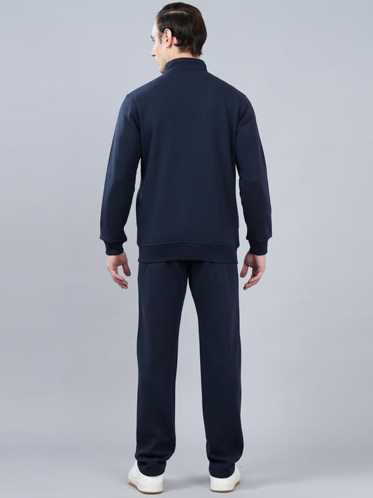 Men's Blue Printed Winter Track Suit