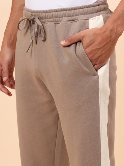 Track Suit for Men | Winter Wear Mock Collar with Full Zipper Upper Poly Cotton Fabric Colour Block Pattern