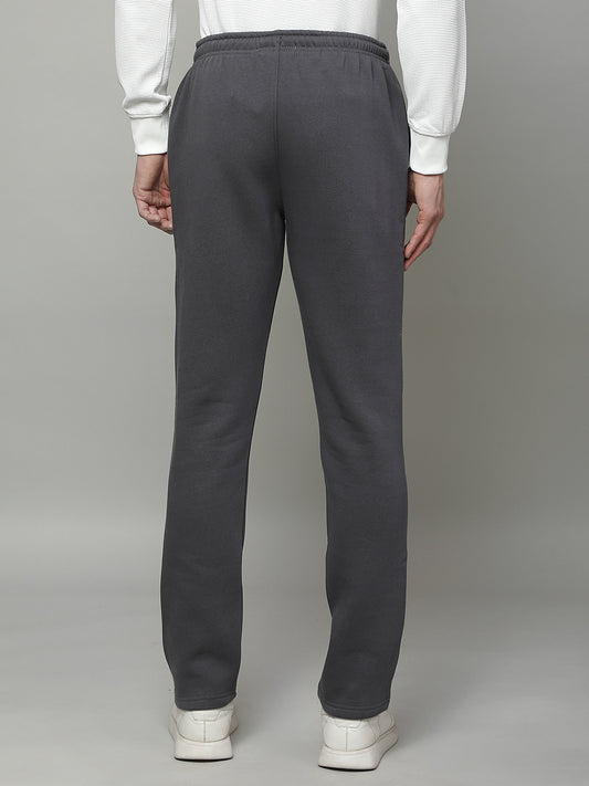 Track Pants for Men | Breathable & Soft with Color Fastness Regular Fit Fleece Solid Pattern Drawstring Closure