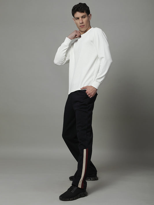 Track Pants for Men | Breathable & Soft with Color Fastness Regular Fit Fleece Solid Pattern Drawstring Closure