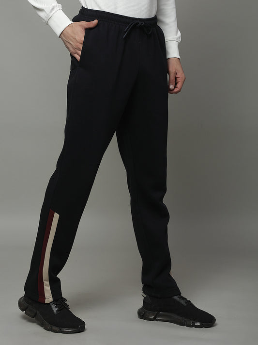 Track Pants for Men | Breathable & Soft with Color Fastness Regular Fit Fleece Solid Pattern Drawstring Closure