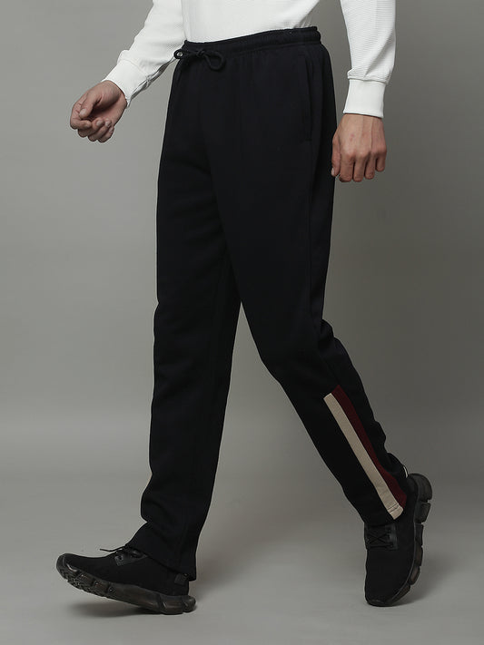 Track Pants for Men | Breathable & Soft with Color Fastness Regular Fit Fleece Solid Pattern Drawstring Closure