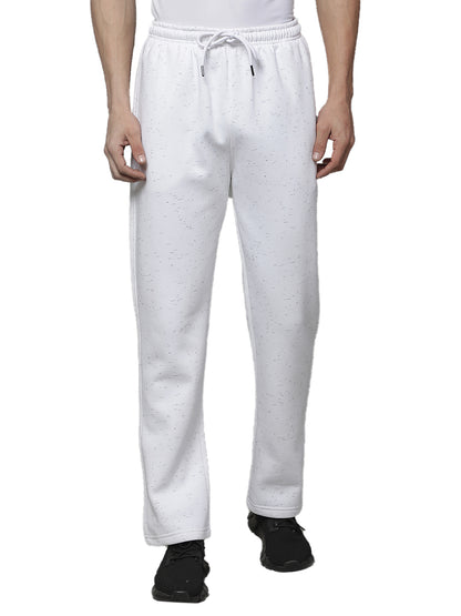 Track Pants for Men | Breathable & Soft with Color Fastness Regular Fit Fleece Printed Pattern Drawstring Closure