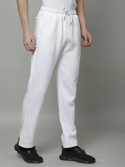 Track Pants for Men | Breathable & Soft with Color Fastness Regular Fit Fleece Printed Pattern Drawstring Closure