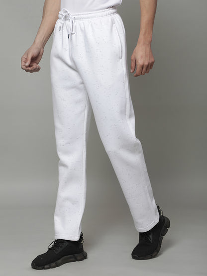 Track Pants for Men | Breathable & Soft with Color Fastness Regular Fit Fleece Printed Pattern Drawstring Closure