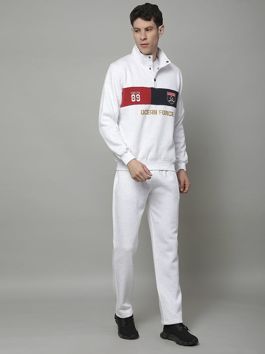 Track Pants for Men | Breathable & Soft with Color Fastness Regular Fit Fleece Printed Pattern Drawstring Closure