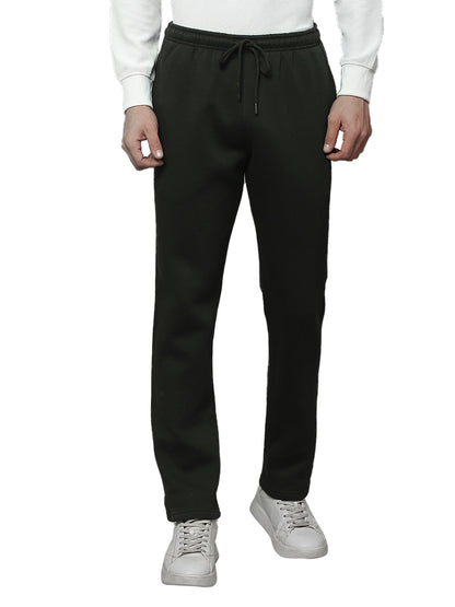 Track Pants for Men | Breathable & Soft with Color Fastness Regular Fit Fleece Solid Pattern Drawstring Closure