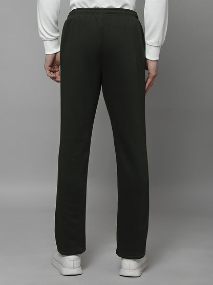 Track Pants for Men | Breathable & Soft with Color Fastness Regular Fit Fleece Solid Pattern Drawstring Closure