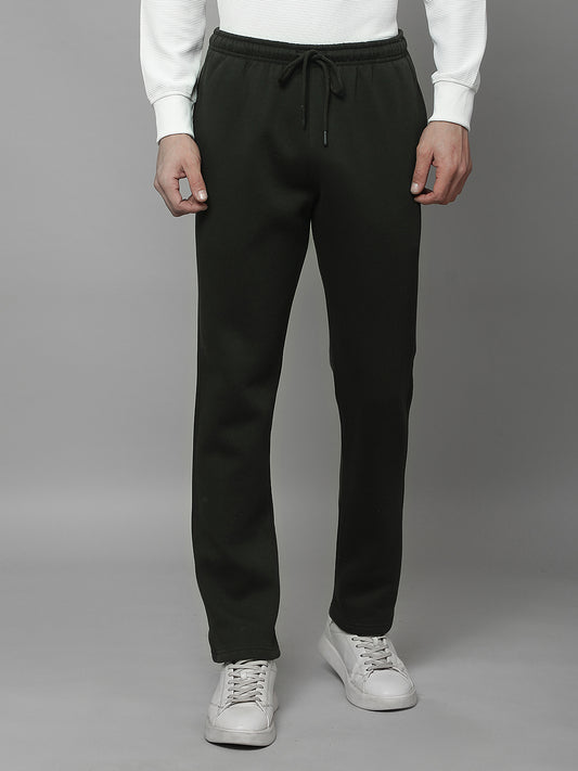 Track Pants for Men | Breathable & Soft with Color Fastness Regular Fit Fleece Solid Pattern Drawstring Closure