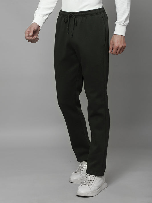 Track Pants for Men | Breathable & Soft with Color Fastness Regular Fit Fleece Solid Pattern Drawstring Closure