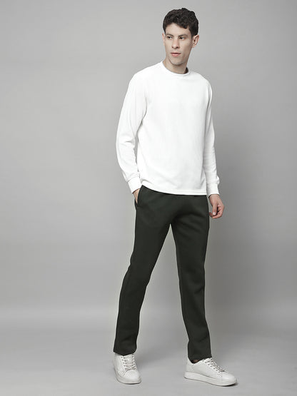 Track Pants for Men | Breathable & Soft with Color Fastness Regular Fit Fleece Solid Pattern Drawstring Closure