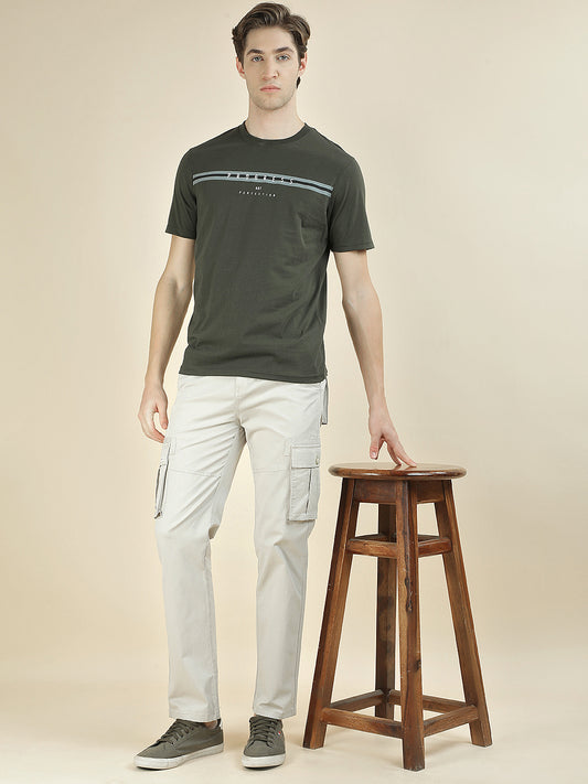 T-Shirt for Men | Breathable & Soft with Color Fastness Regular Fit Round Neck Poly Cotton Fabric Printed Pattern
