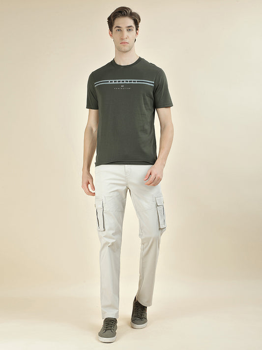 T-Shirt for Men | Breathable & Soft with Color Fastness Regular Fit Round Neck Poly Cotton Fabric Printed Pattern