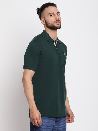 Cantabil Men's Bottle Green T-Shirt (6764903497867)