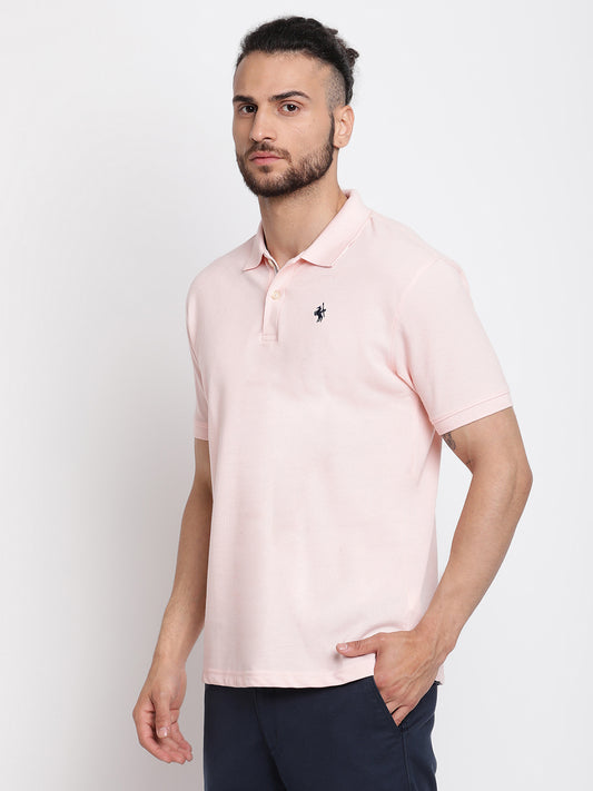 Cantabil Men's Light Pink T-Shirt (6768395157643)