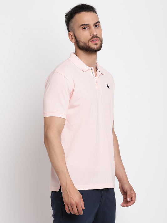 Cantabil Men's Light Pink T-Shirt (6768395157643)