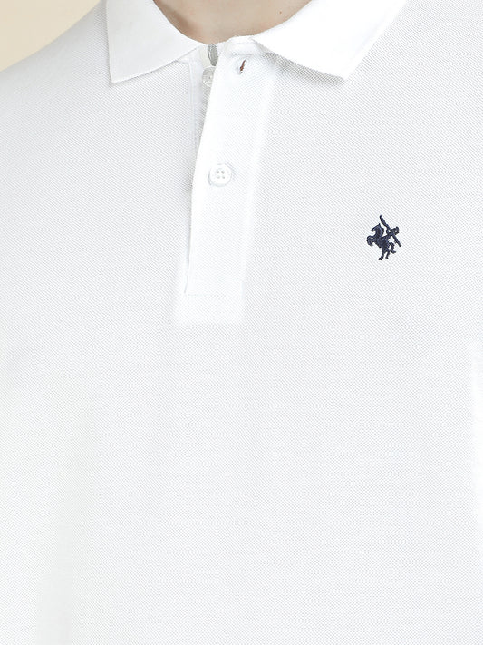 T-Shirt for Men | Breathable & Soft with Color Fastness Regular Fit Polo Neck Poly Cotton Fabric Solid Pattern