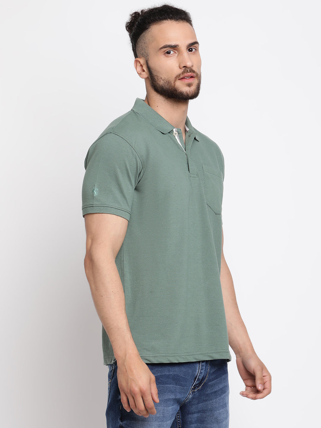 Cantabil Men's Green T-Shirt (6768495394955)