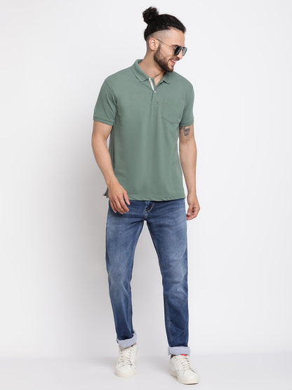 Cantabil Men's Green T-Shirt (6768495394955)