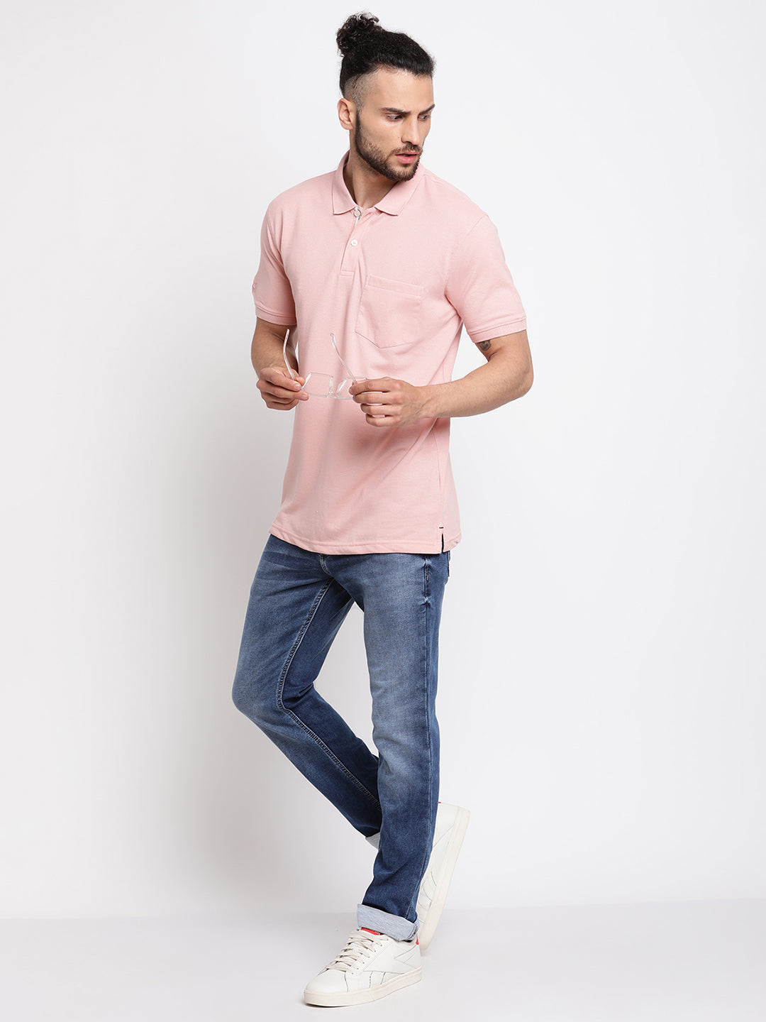 Cantabil Men's Pink T-Shirt (6768530391179)