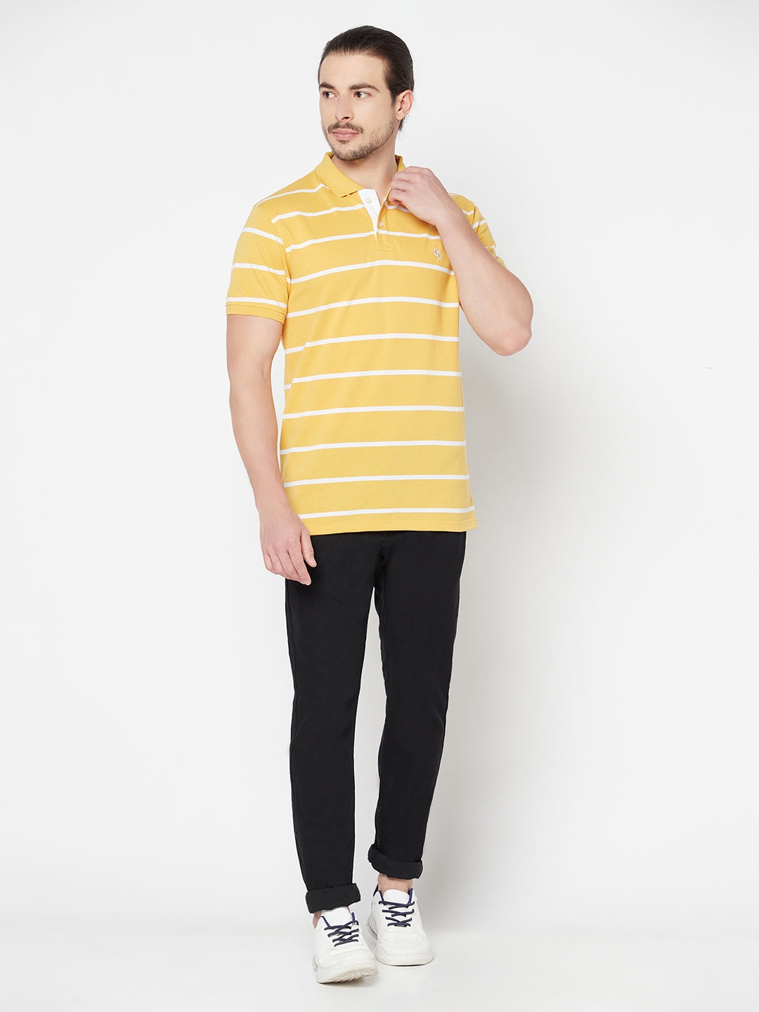 Cantabil Men's Yellow T-Shirt (6817132773515)