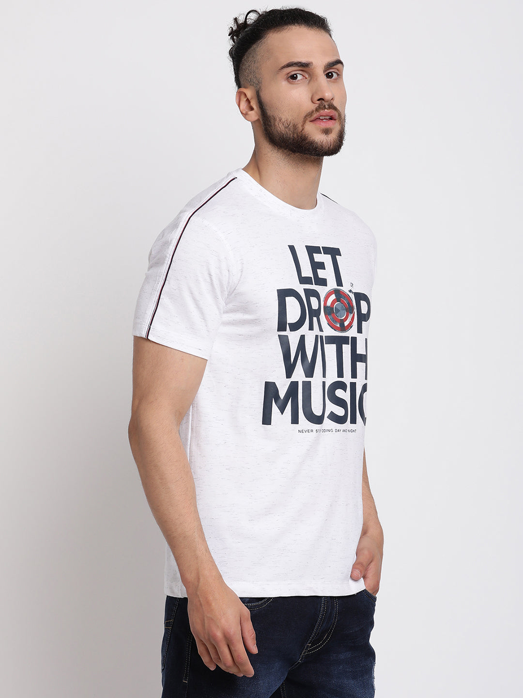 Cantabil Men's Off White T-Shirt (6769721933963)