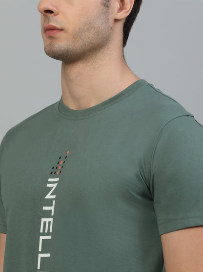 T-Shirt for Men | Breathable & Soft with Color Fastness Regular Fit Round Neck Poly Cotton Fabric Printed Pattern