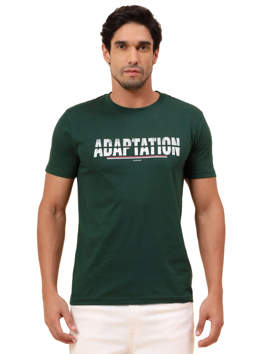 T-Shirt for Men l Breathable & Soft with Color Fastness Regular Fit Poly Cotton Fabric Printed Pattern