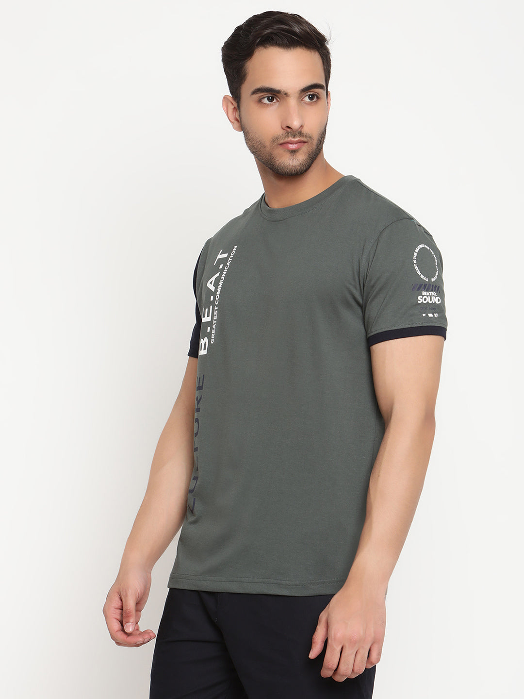 Cantabil Men's Green T-Shirt (6792960049291)