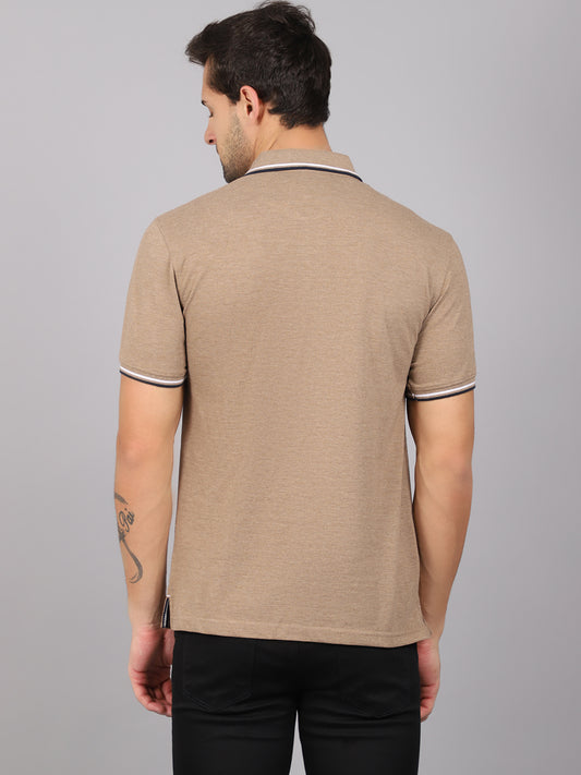 Cantabil Men's Brown T-Shirt (6842520830091)