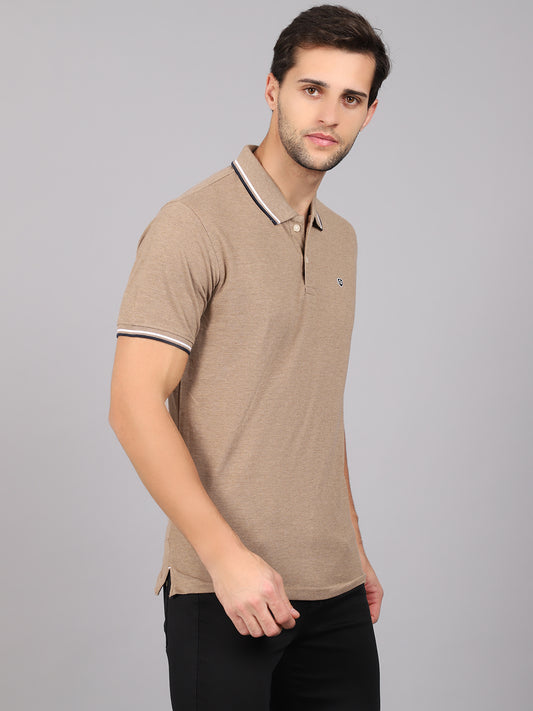 Cantabil Men's Brown T-Shirt (6842520830091)