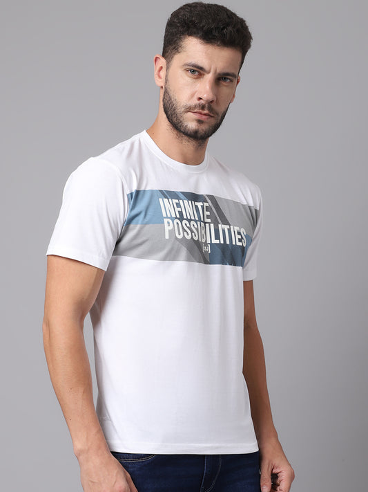 Cantabil Men White T-Shirt (7048966439051)