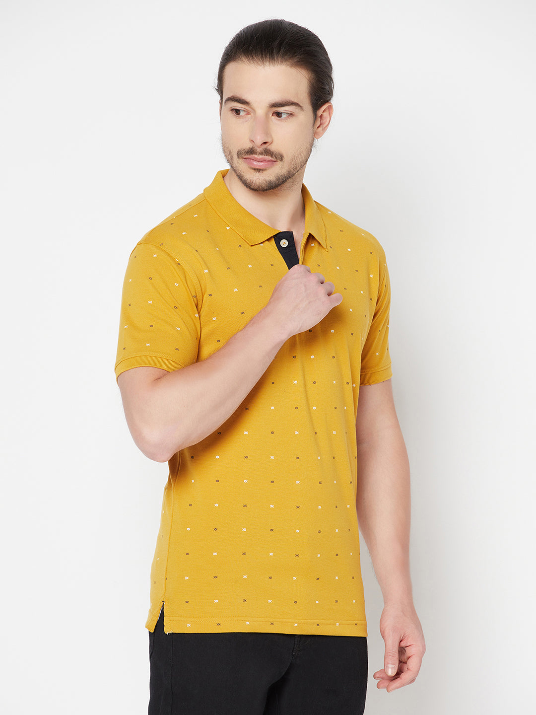 Cantabil Men's Mustard T-Shirt (6817127039115)