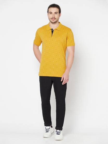 Cantabil Men's Mustard T-Shirt (6817127039115)