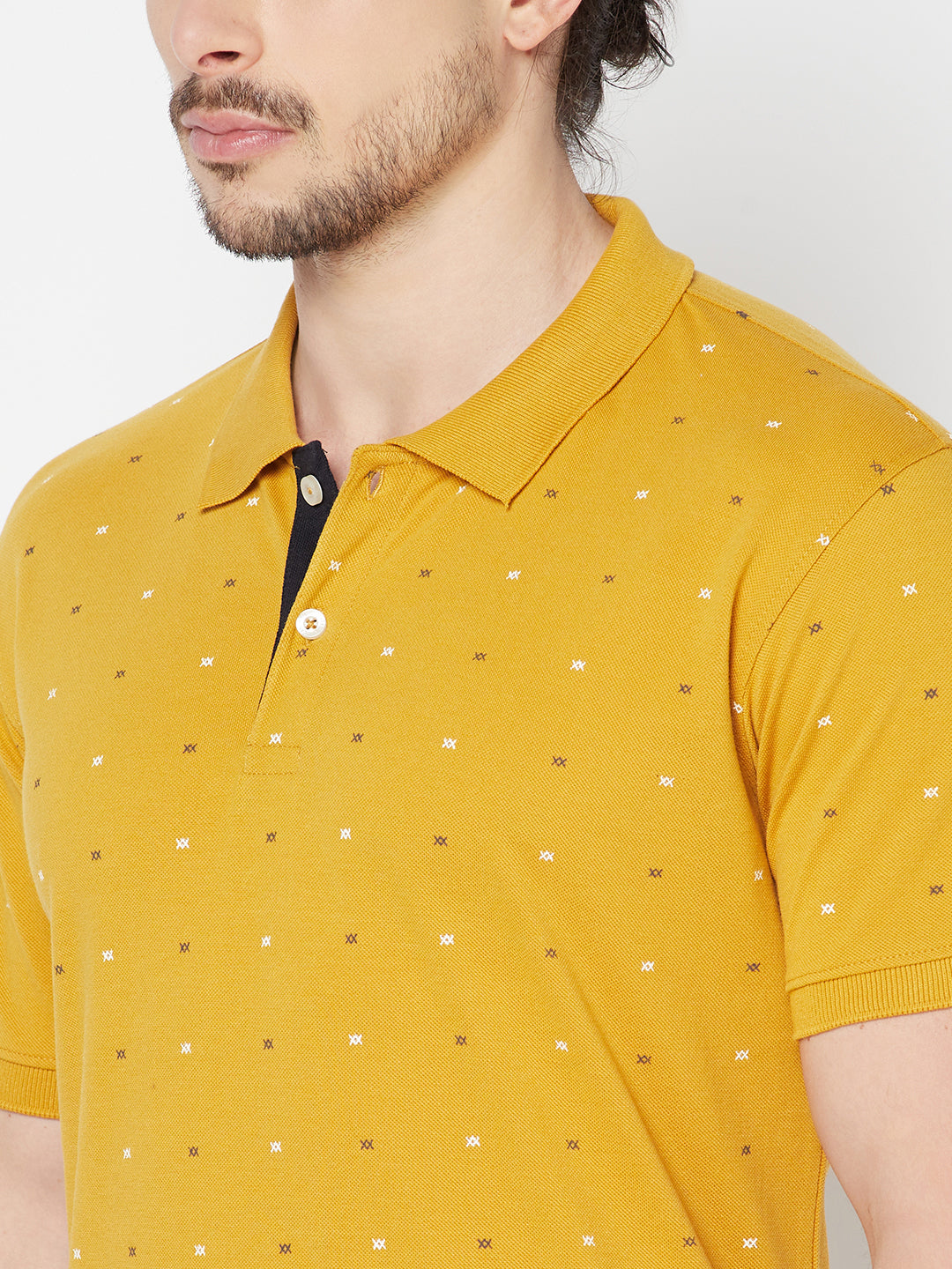 Cantabil Men's Mustard T-Shirt (6817127039115)