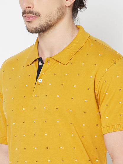 Cantabil Men's Mustard T-Shirt (6817127039115)