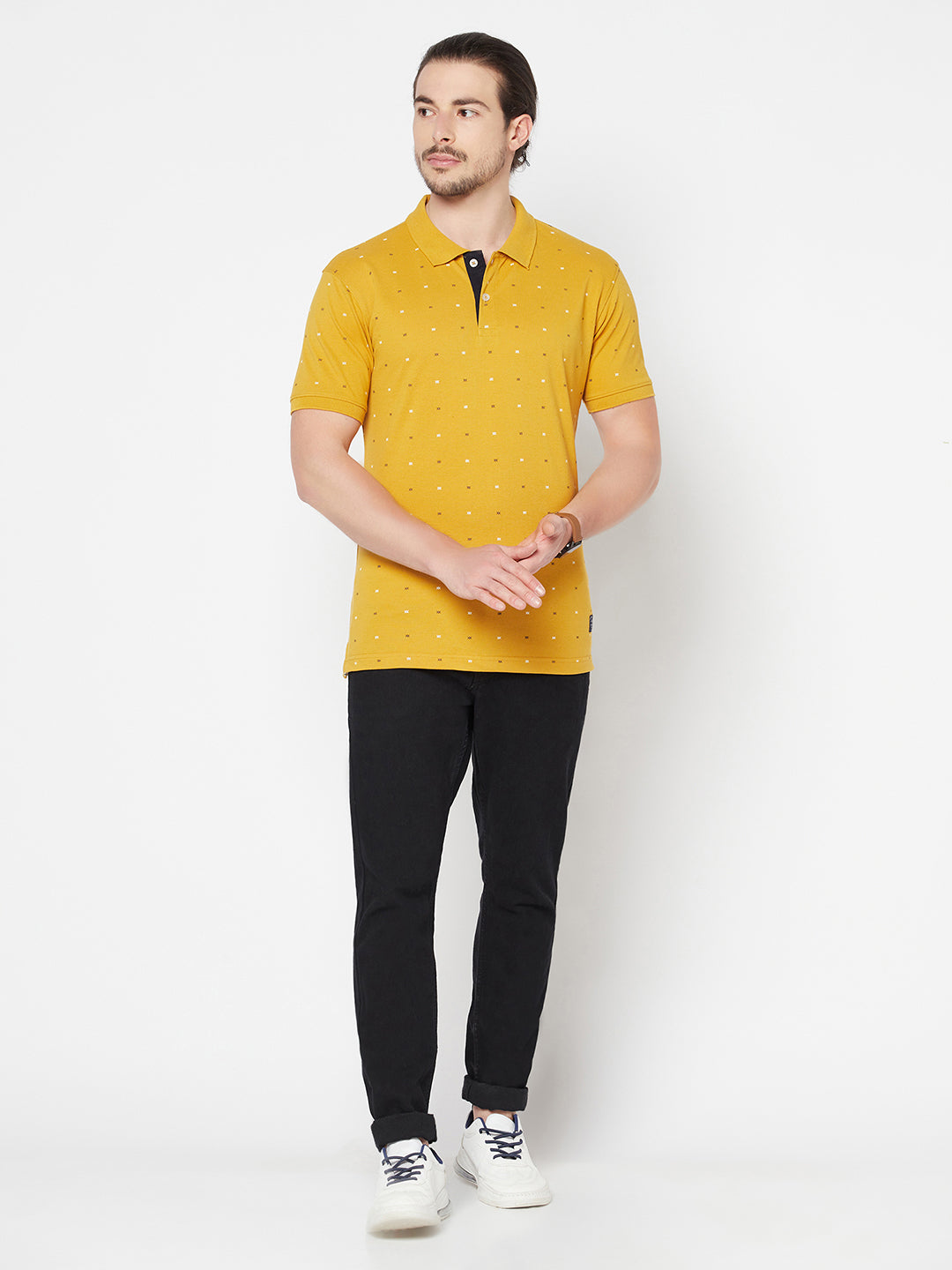 Cantabil Men's Mustard T-Shirt (6817127039115)