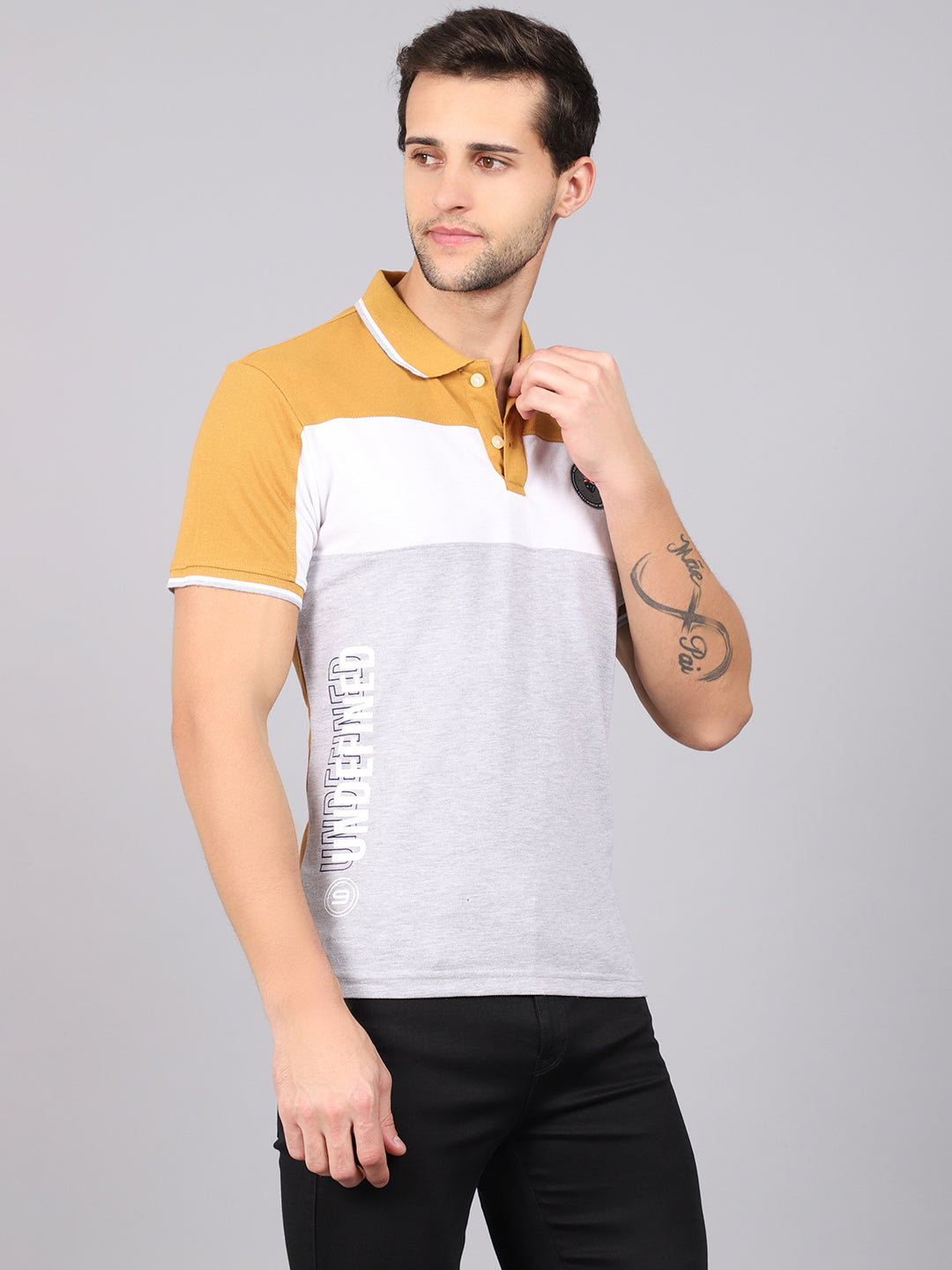 Cantabil Men's Mustard T-Shirt (6841132089483)