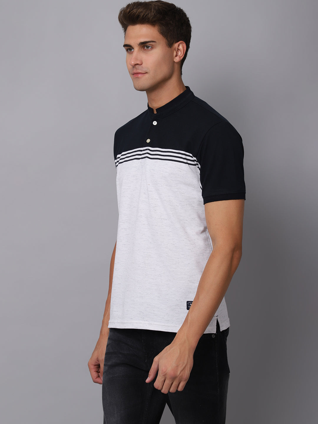 Cantabil Men's Off White T-Shirt (6926331281547)