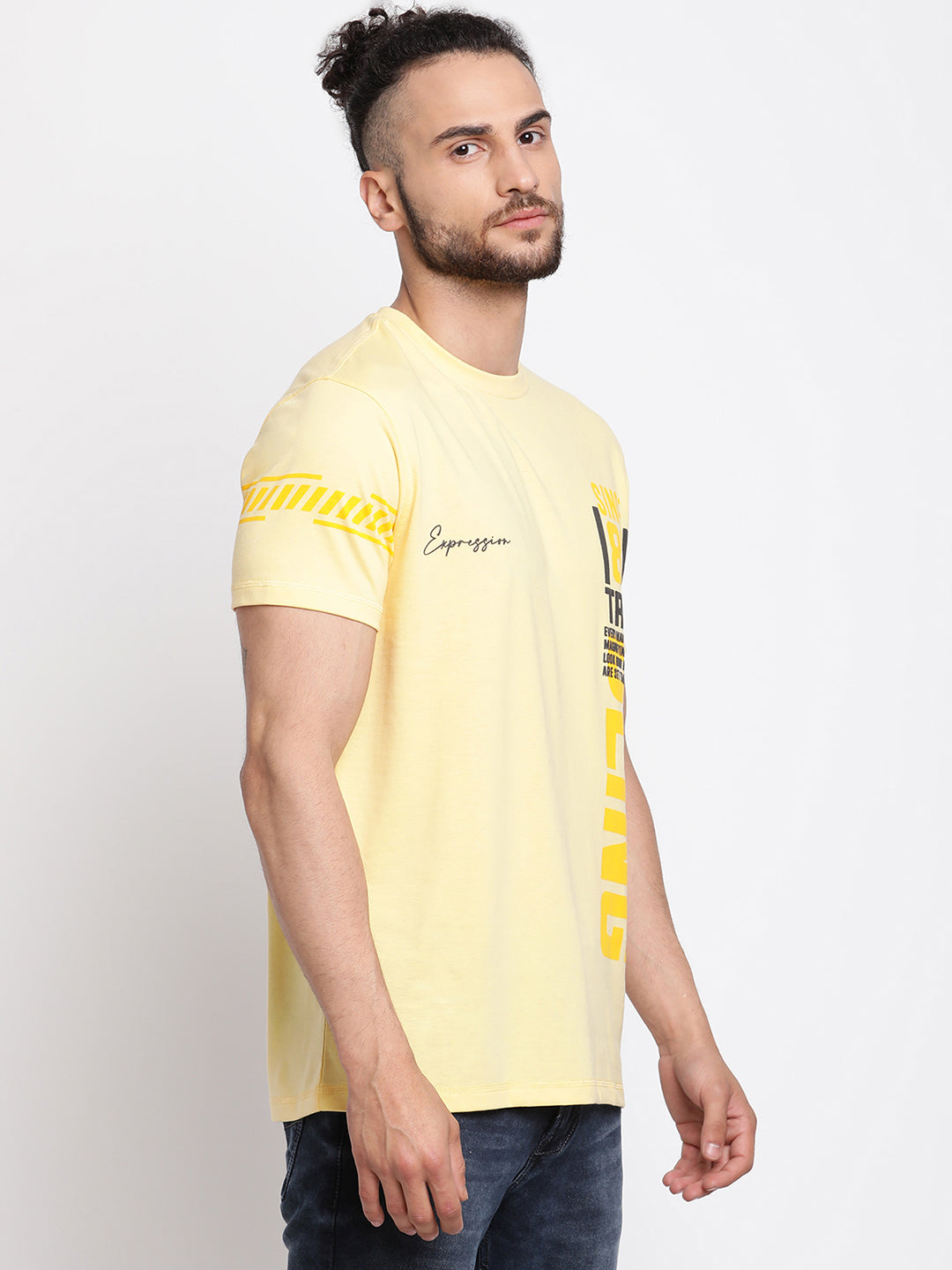 Cantabil Men's Yellow T-Shirt (6771360596107)