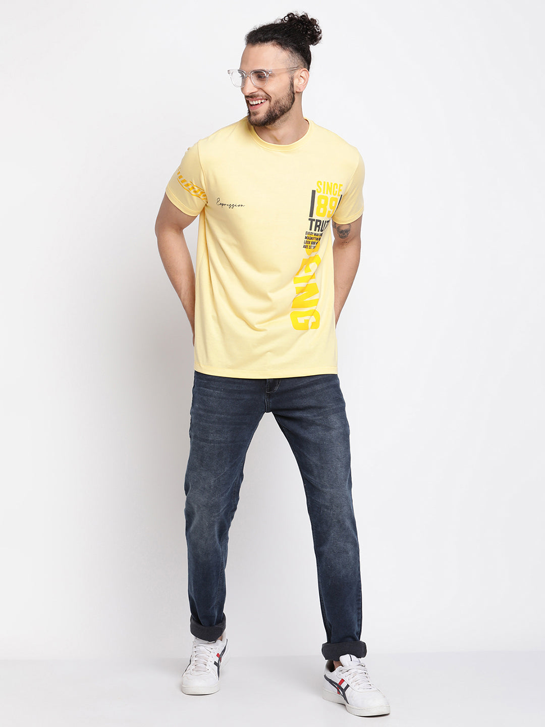 Cantabil Men's Yellow T-Shirt (6771360596107)