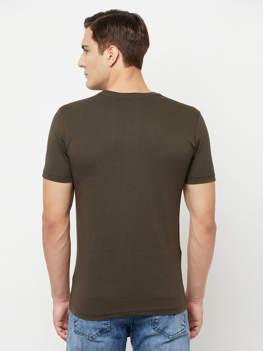 Cantabil Men's Olive T-Shirt (6817088438411)