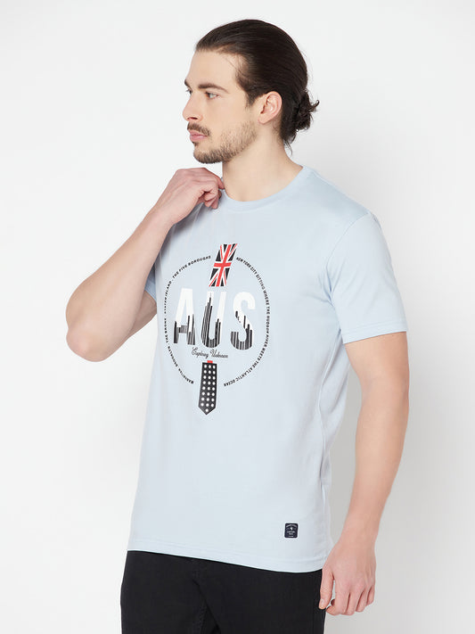 Cantabil Men's Sky Blue T-Shirt (6817150730379)