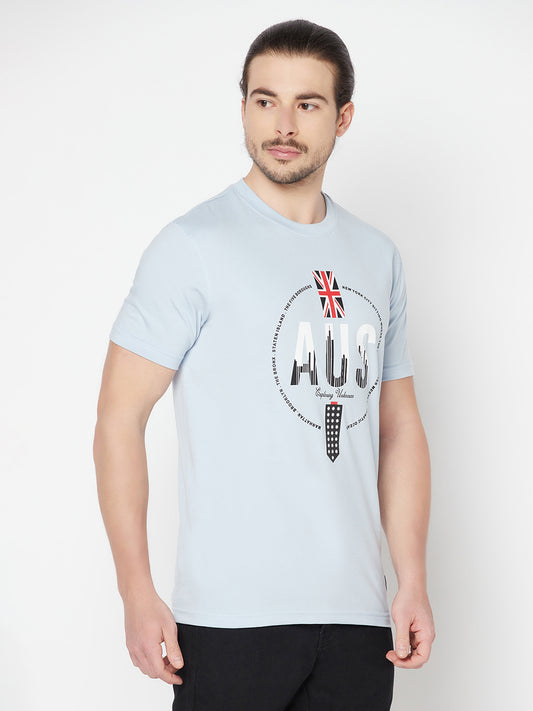 Cantabil Men's Sky Blue T-Shirt (6817150730379)