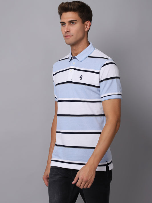 Cantabil Men's Sky Blue T-Shirt (6925069287563)