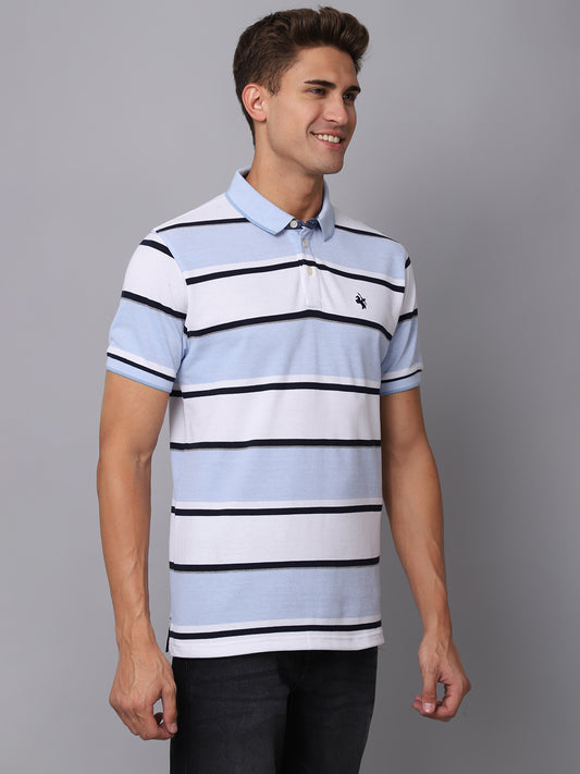 Cantabil Men's Sky Blue T-Shirt (6925069287563)