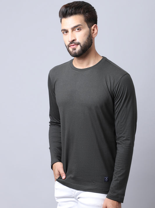 Cantabil Men's Olive T-Shirt (7018723541131)