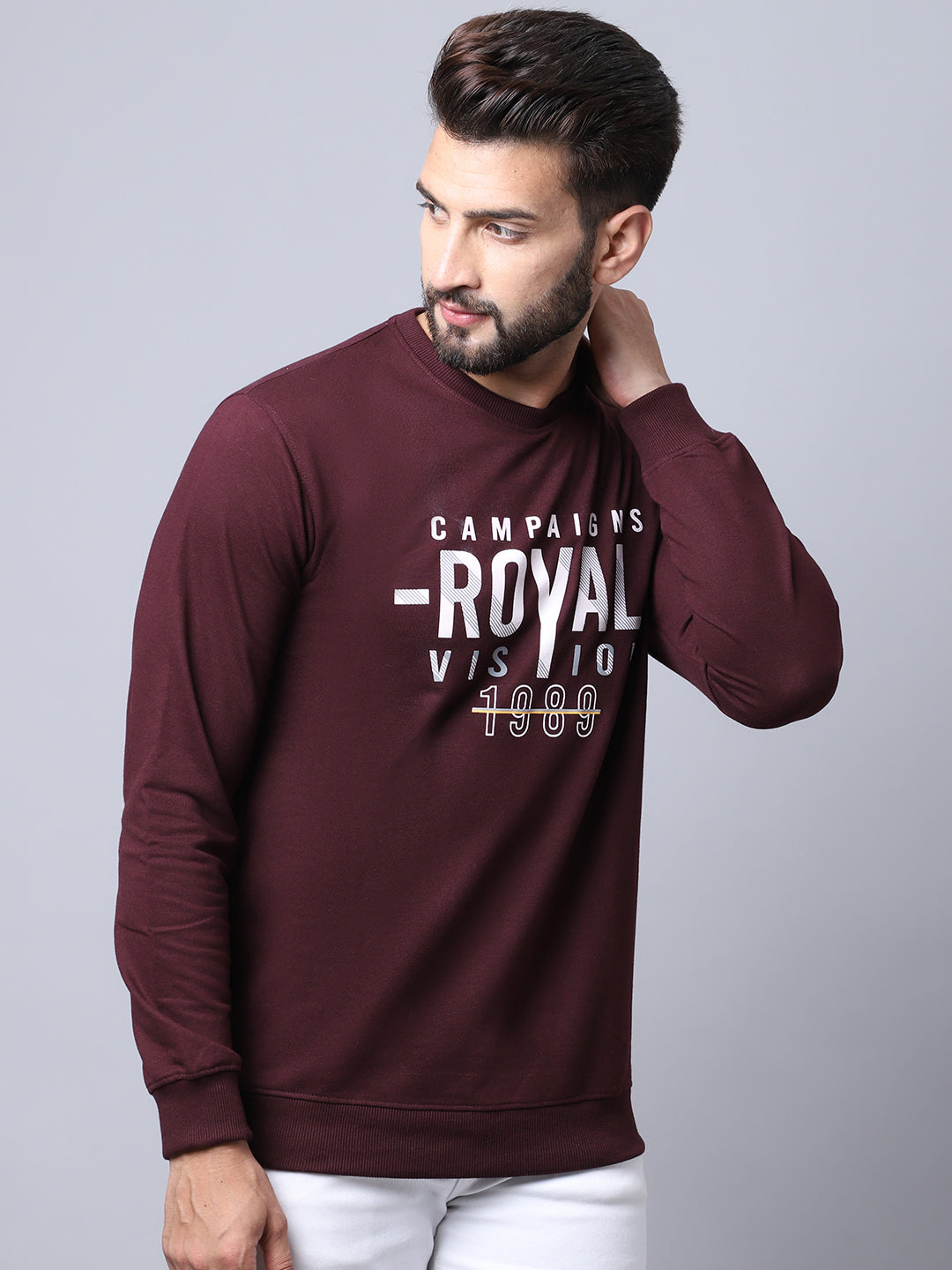 Cantabil Men's Maroon T-Shirt (7018746544267)